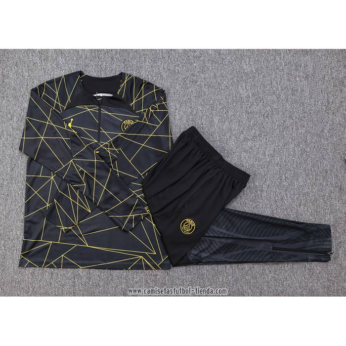 Chandal de Sudadera del Paris Saint-Germain Jordan 2023 2024 Nino Negro
